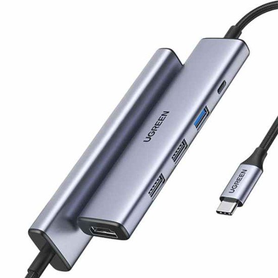 Ugreen Revodok 105 5-in-1 USB-C Hub (100W PD, 4K@30Hz HDMI)