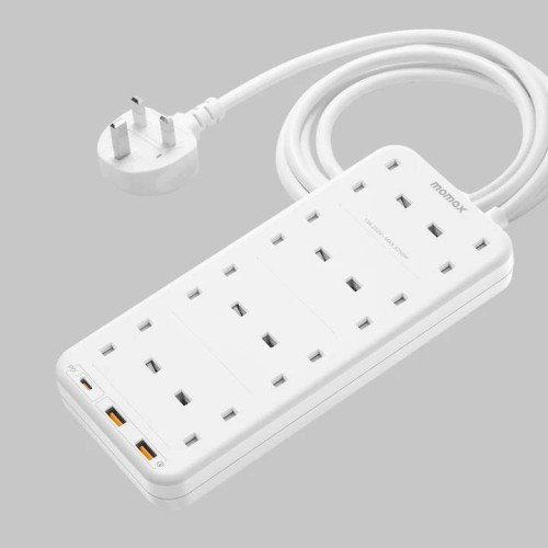 Momax One Plug PD 20W 2A1C 8 Outlet Strip - White