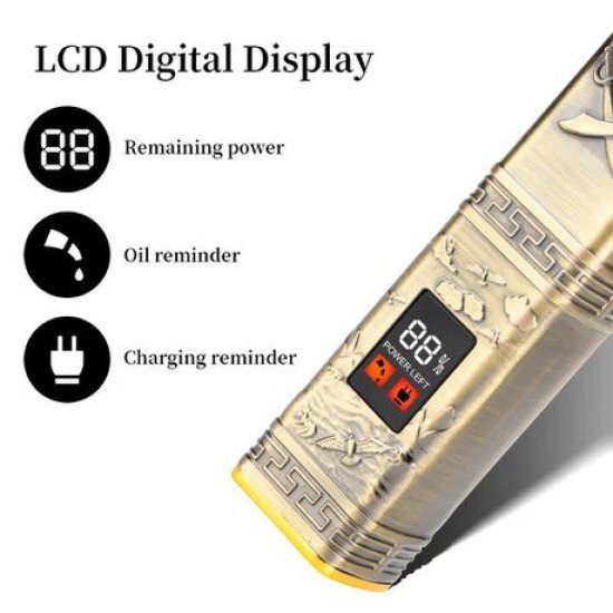High-Precision Professional Hair Trimmer with LCD Display