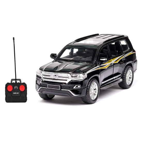 Toyota Land Cruiser Radio Control Model Toy Car With Remote - Black