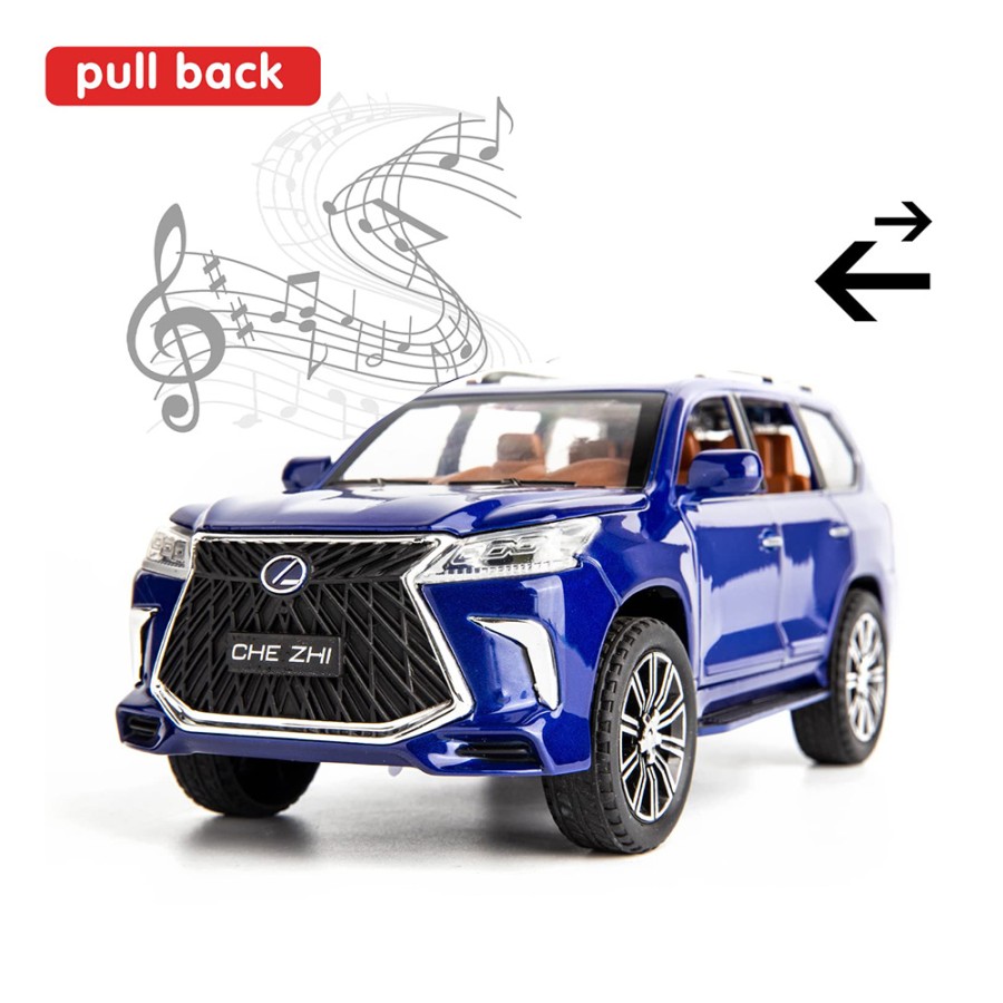  Lexus 570 Off-Road in Luxury SUV Model Car, Zinc Alloy Pull Back Toy car - Blue