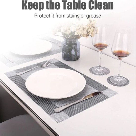 6pcs Placemats PVC Place Table Dining Mats