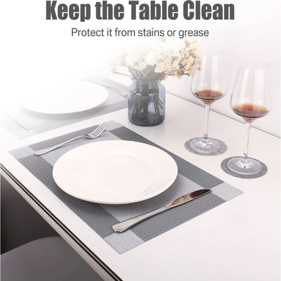 6pcs Placemats PVC Place Table Dining Mats