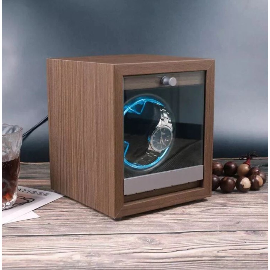 Wooden Watch Winder for Rolex & Luxury Watches – 1 Slot Box