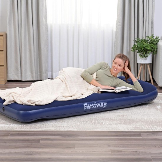 Bestway | Air Mattress, Junior Twin Size with Built-in Foot Pump and Pillow