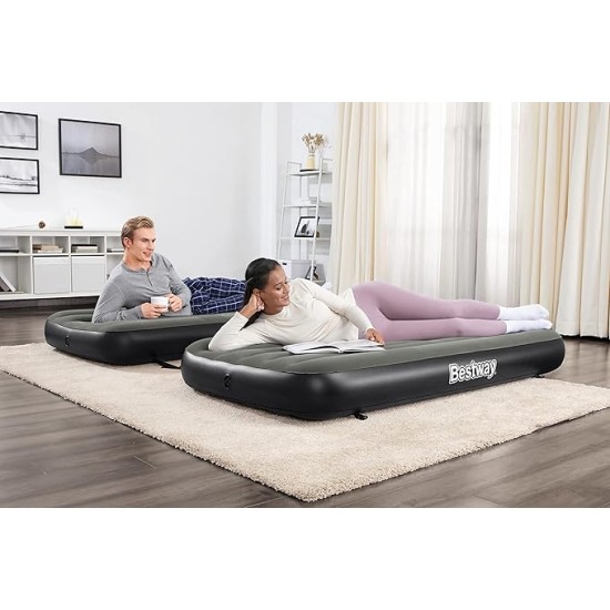 Bestway 74" x 39" x 10"/1.88m x 99cm x 25cm Tritech Connect and Rest 3-in-1 Airbed Twin/King