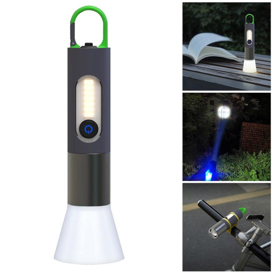 Portable Flashlight Waterproof Zoom Focus with Side Light