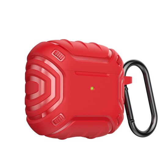 Shockproof Protective Armor Airpods 3 Matte Case - Red