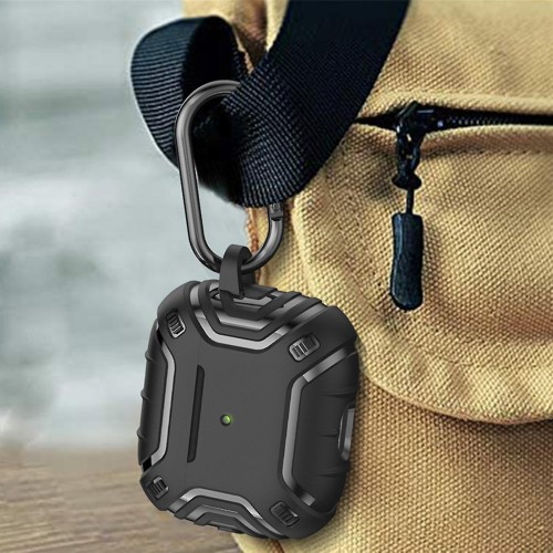 Shockproof Protective Armor Airpods 3 Matte Case - Black