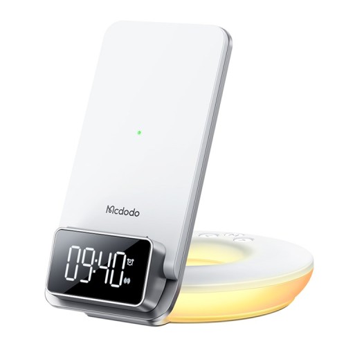 Mcdodo CH-1610 4 in 1 Desktop Wireless Charger with Alarm & Night Lamp