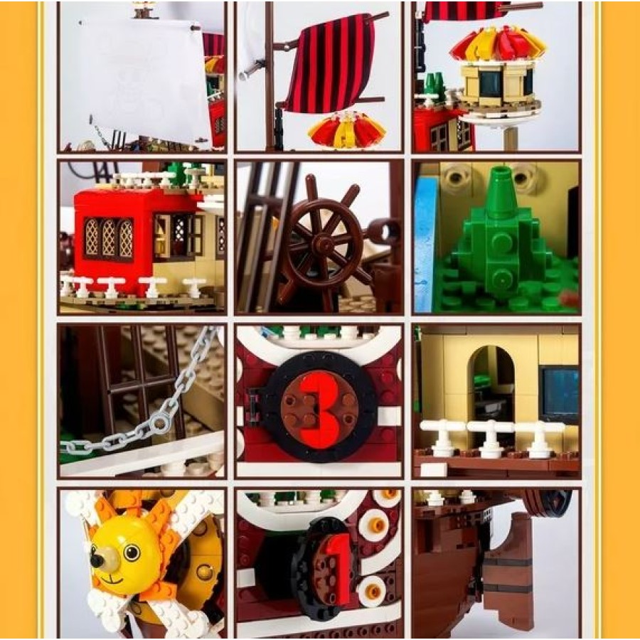 One Piece Thousand Sunny Pirate Ship Building Kit - 1047Pcs
