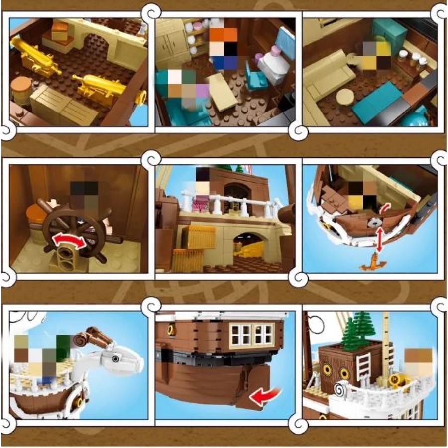 One Piece Thousand Sunny Pirate Ship Building Kit - 1047Pcs