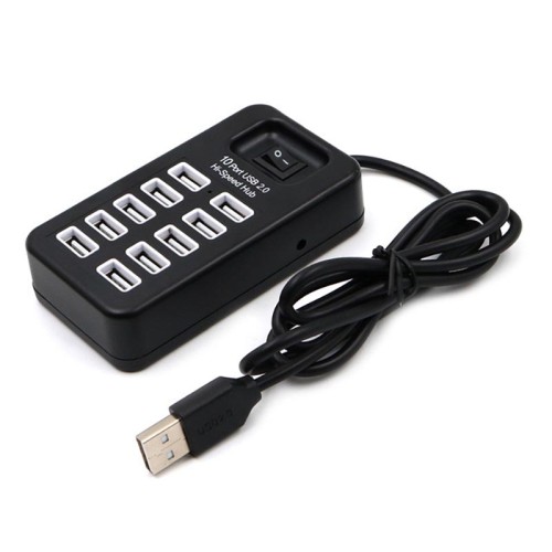 POWER SWITCH 10 USB PORT HUB - 1METER