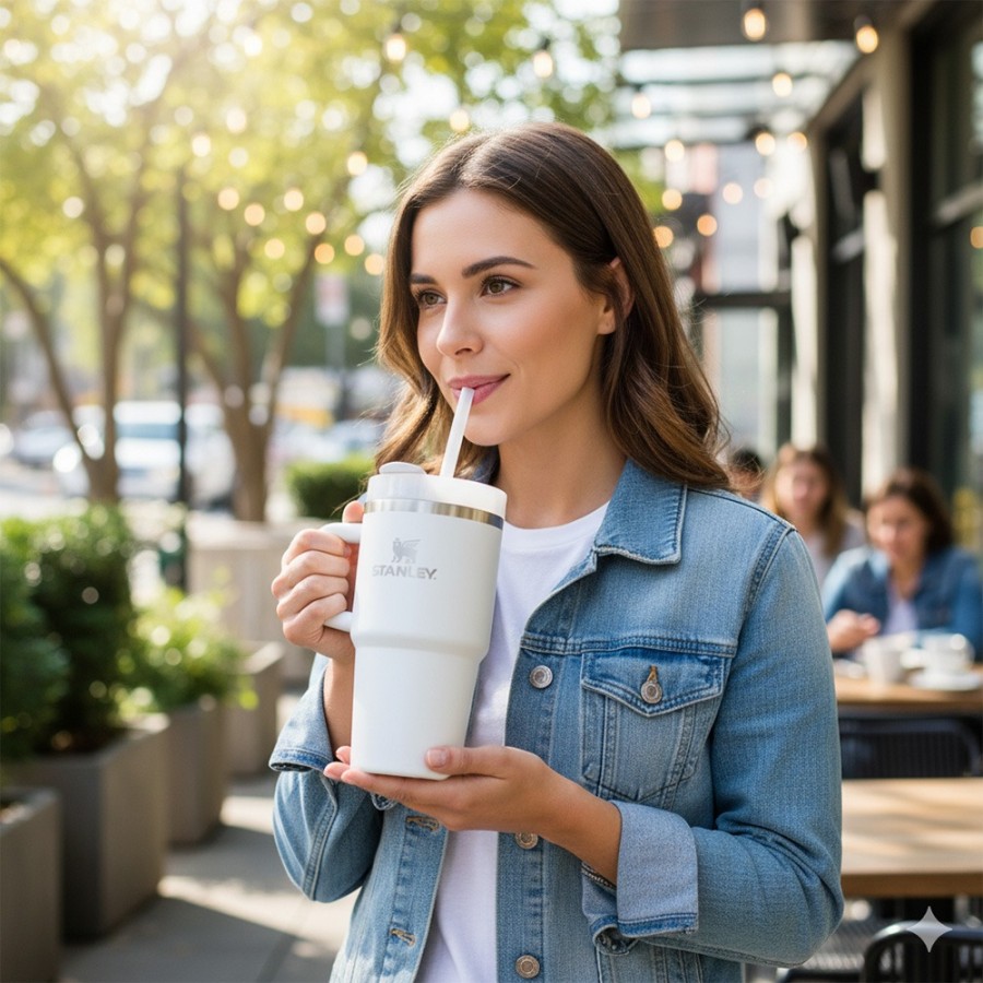 Stanley Quencher H2.O Flowstate Tumbler 20Oz - White