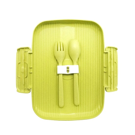 Class 4 - Compartment Healthy Food Box/ Spoon and Fork 12454
