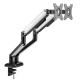 Sades Apep SA-MS02 RGB Dual Monitor Mount Arm (Max Screen size 32"/9KG Per ARM) - White