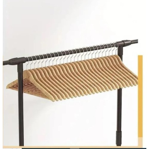 Clothes Hanger with 2 Tier Fabric Storage Shelves (Home Rack)