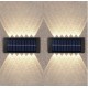 10LED Solar Outdoor Wall Lamp Light - 2Packs