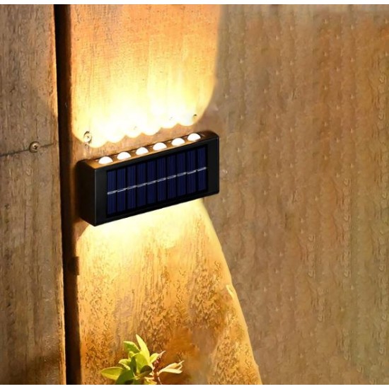 10LED Solar Outdoor Wall Lamp Light - 2Packs