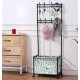 Metal Clothes Hanger with Built-In Fabric Storage Box (Home Rack)