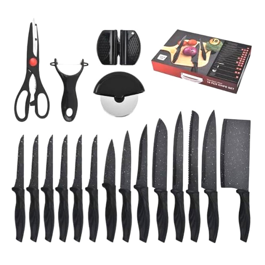 18-Piece Stainless Steel Kitchen Knife Set 18-Piece Stainless Steel Kitchen Knife Set