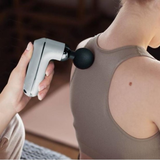 Porodo Lifestyle Mini Massage Gun Adjustable Speed-4Interchangeable Heads