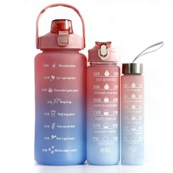 3Pcs Gradient Design Scale Sports Water Bottle 3Pcs Gradient Design Scale Sports Water Bottle