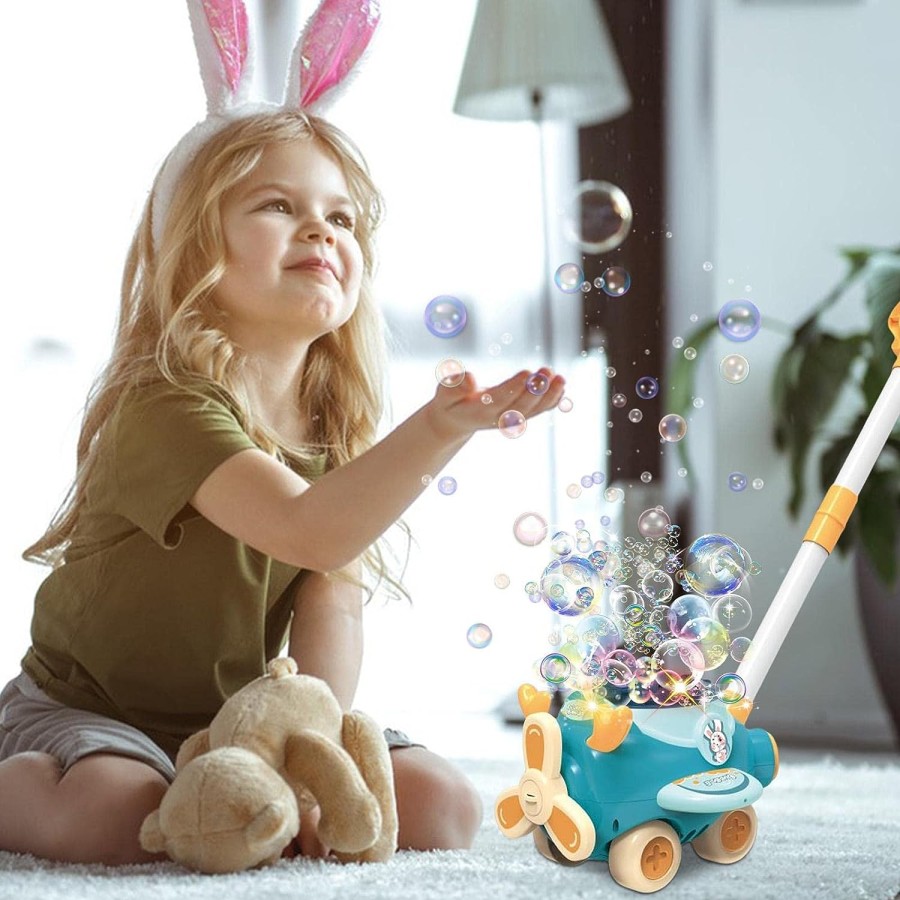 Airplane Trolley Bubble Machine Toy