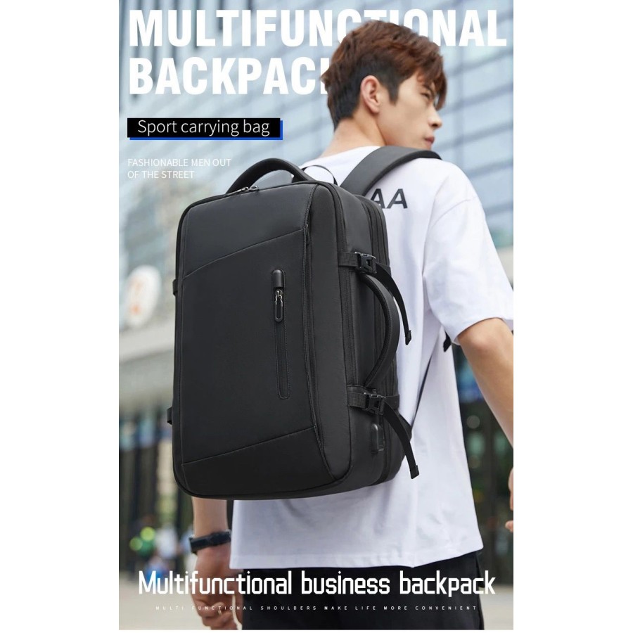 15.6-Inch Laptop Multi-Pockets EXPANDABLE USB Backpack Bag