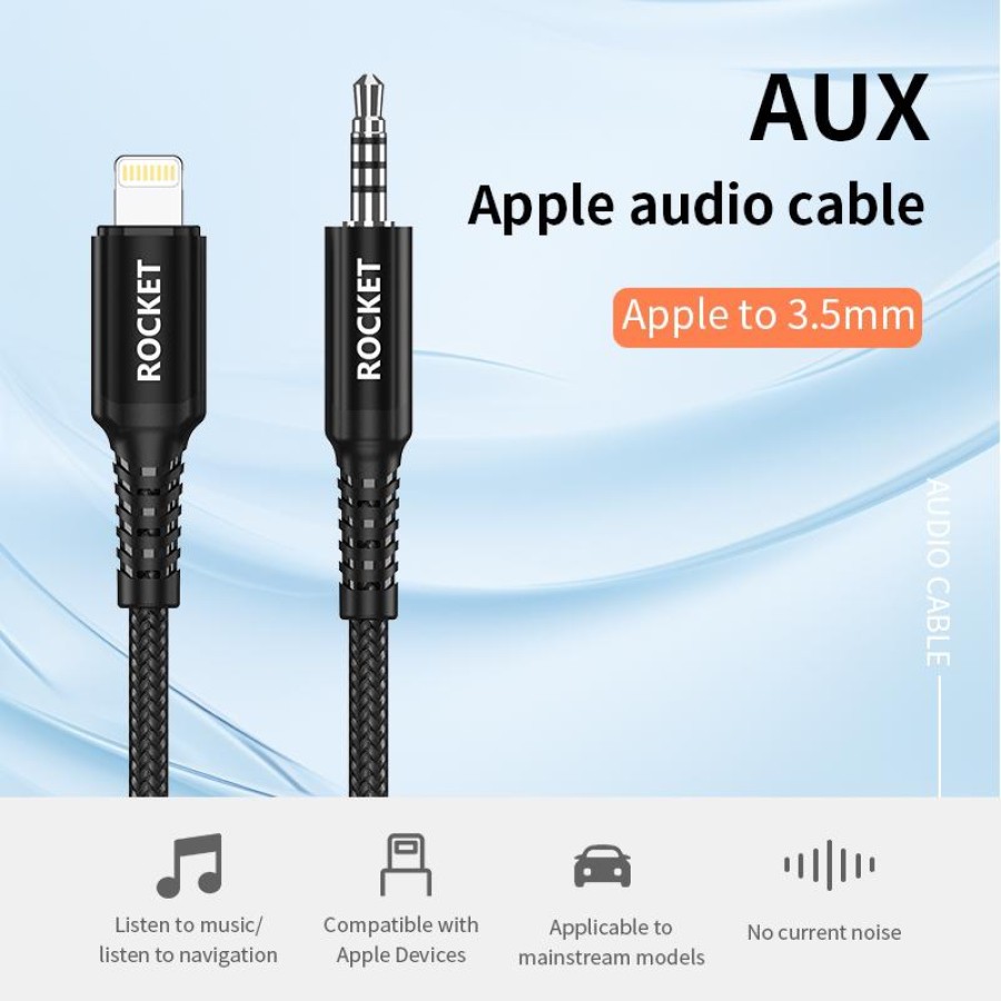 Rocket Lightening  to 3.5mm AUX Audio Adapter Cable - AU05