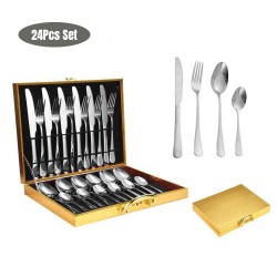 24 PCS Premium Cutlery Spoon Fork Knife Set 24 PCS Premium Cutlery Spoon Fork Knife Set