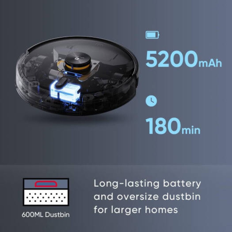 Realme 2 in 1Techlife Robot Vacuum Cleaner 3000Pa Suction