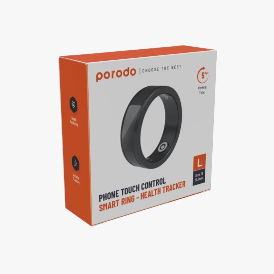 Porodo Phone Touch Control Smart Ring-Health Tracker