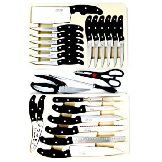 Solige Knife Set with Case 25 Pieces