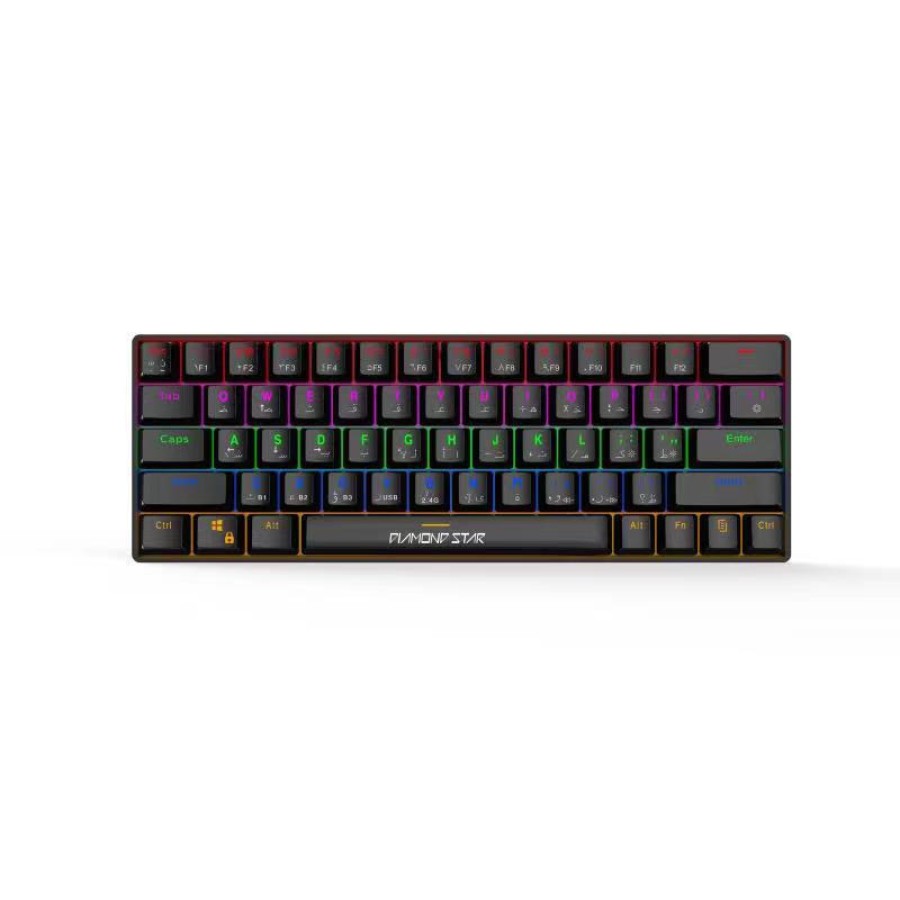 Diamond Star Gaming Mechanical Keyboard RGB (87 key) Black