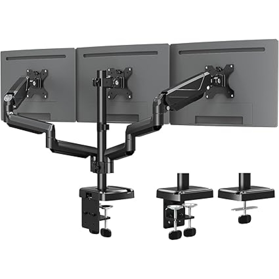 Sades Hydra SA-MS03 Triple Monitor Mount Arm  (Max size 27"/9KG Per ARM) - Black