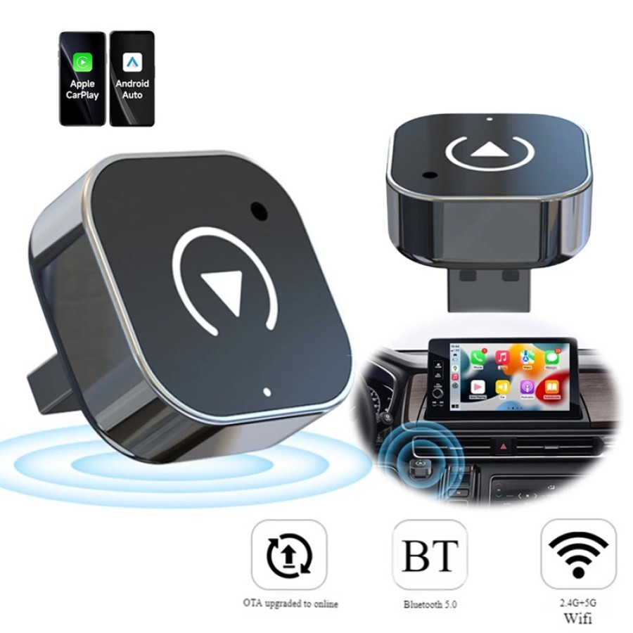2-in-1 Wireless CarPlay Android Auto Adapter – Fast Plug & Play 2-in-1 Wireless CarPlay Android Auto Adapter – Fast Plug & Play
