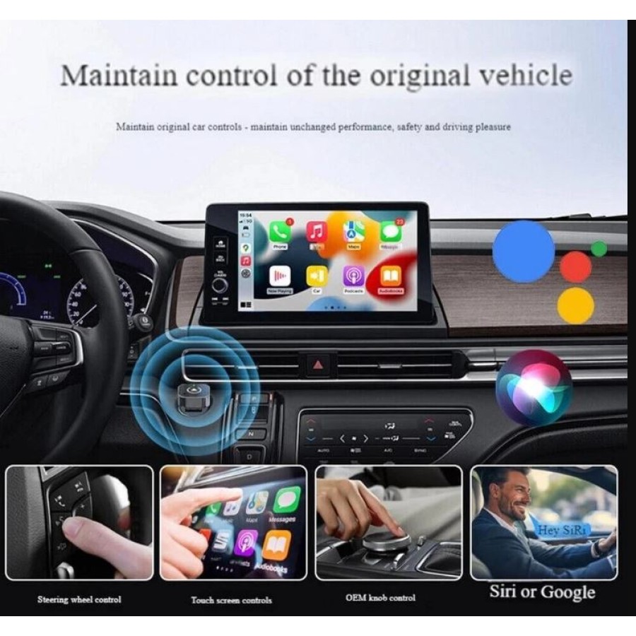 2-in-1 Wireless CarPlay Android Auto Adapter – Fast Plug & Play