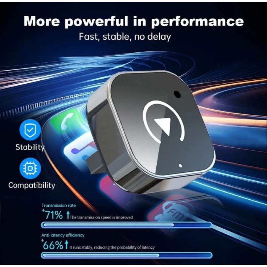 2-in-1 Wireless CarPlay Android Auto Adapter – Fast Plug & Play