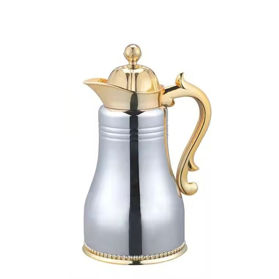 Stainless Steel Brass Gold Camping Arabic Milk Hot Water Vacuum Flask