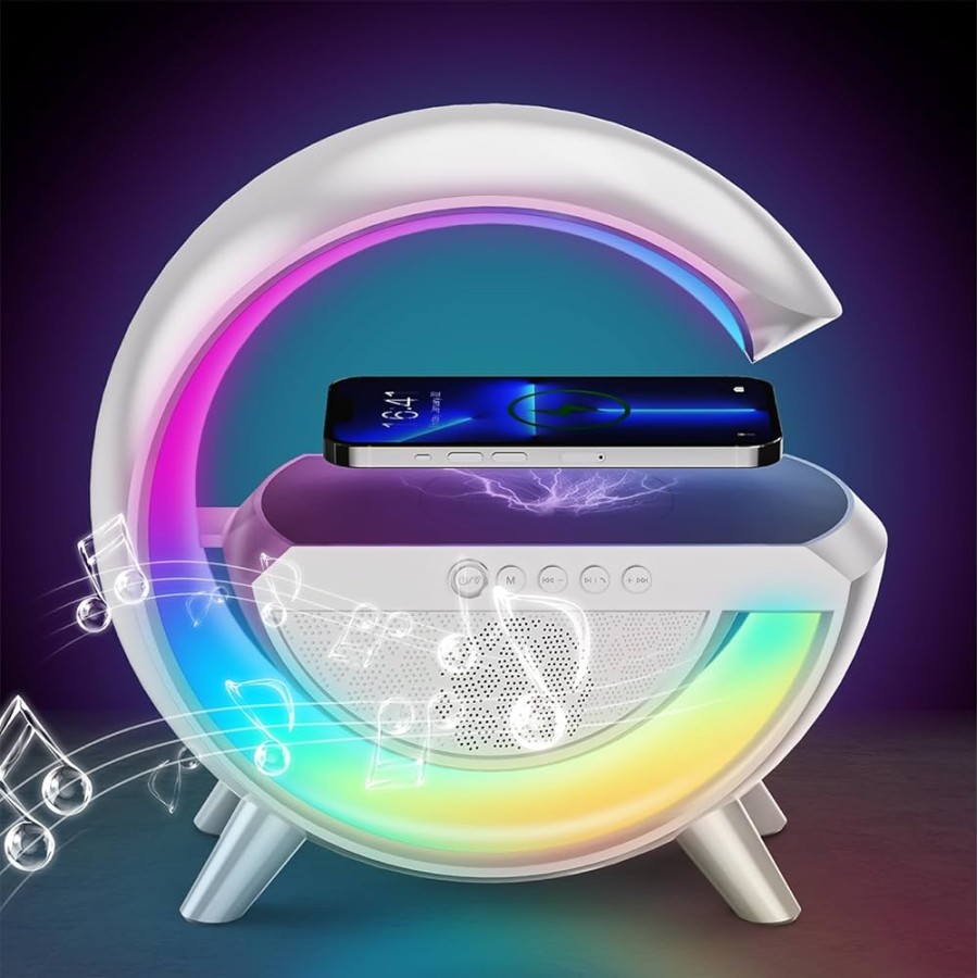 3 in 1 RGB GOOGLE Atmosphere BT Music Wirelesa Charging Lamp BT2301