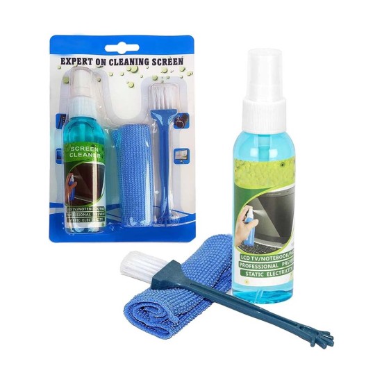3 in 1 Cleaning Set for Screen PC, Laptops, Monitors, Mobiles, LCD, LED, TV