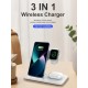 3 in 1 Wireless Charger, Magnetic Foldable Charging Station