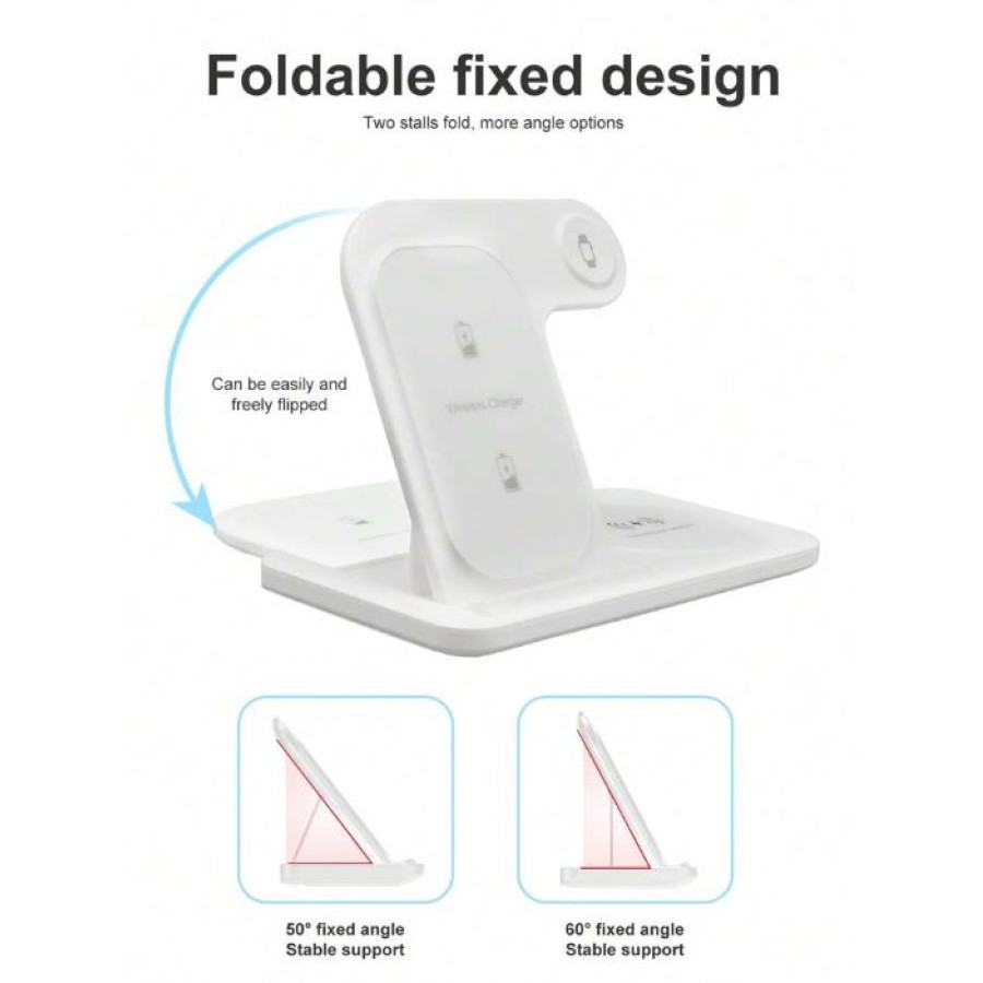 3 in 1 Wireless Charger, Magnetic Foldable Charging Station