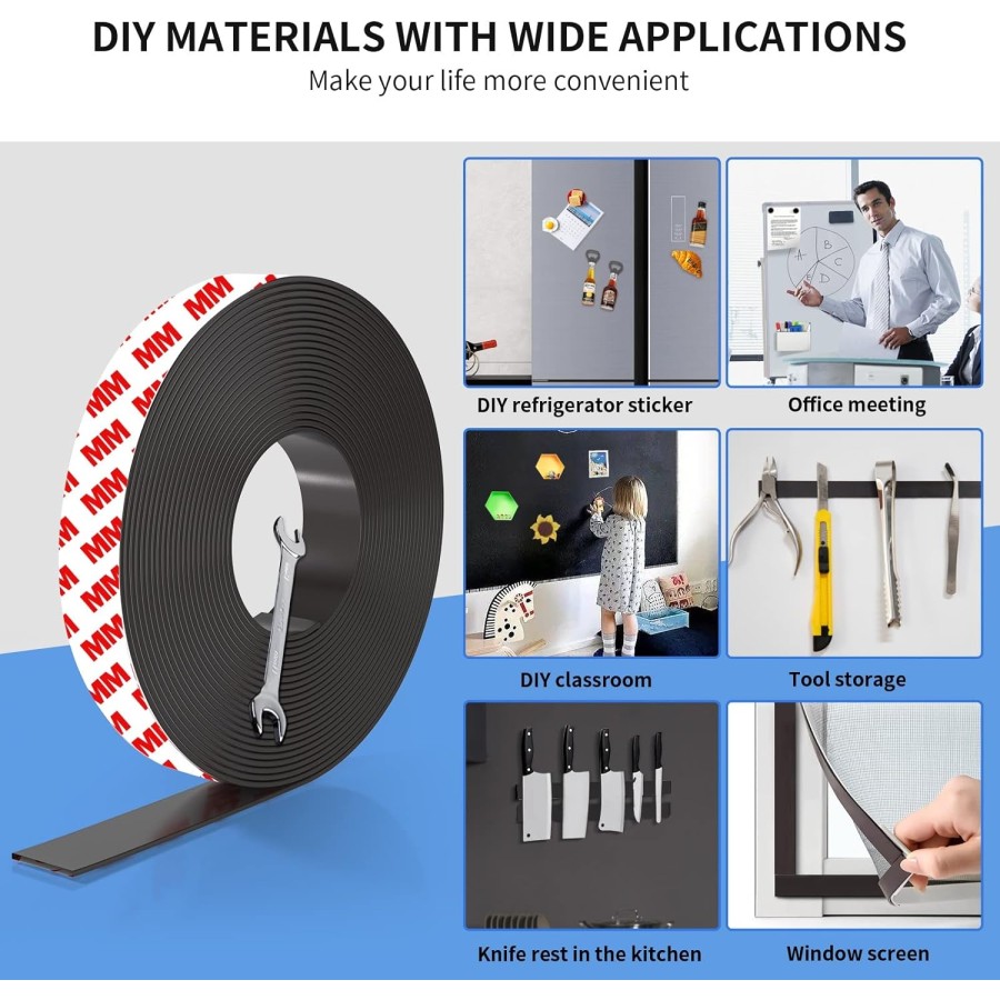 3M Glue Flexible Magnetic Self-Adhesive Strip