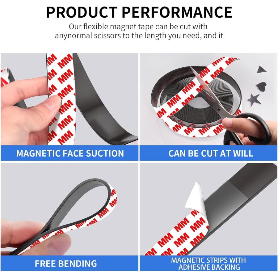 3M Glue Flexible Magnetic Self-Adhesive Strip