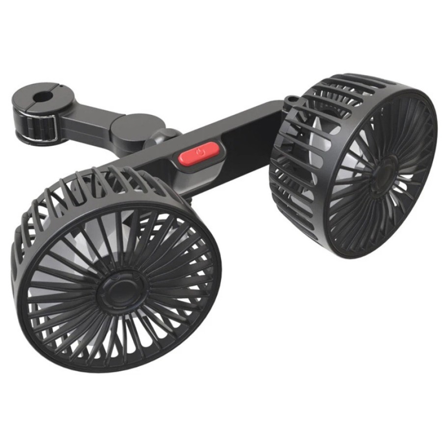 3-Speed Car Headrest Cooling Fan – Rear Seat Air Circulator