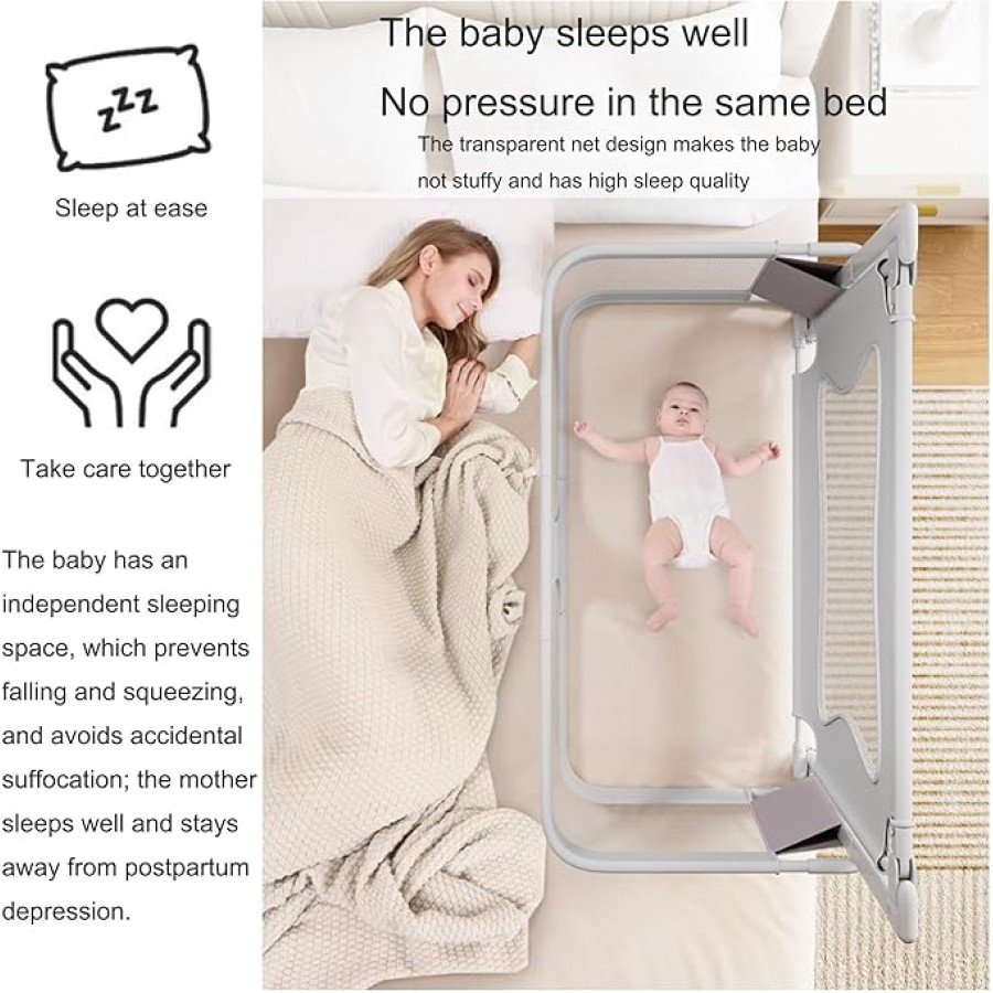3-in-1 Foldable Crib & Bedside Bassinet 3-in-1 Foldable Crib & Bedside Bassinet
