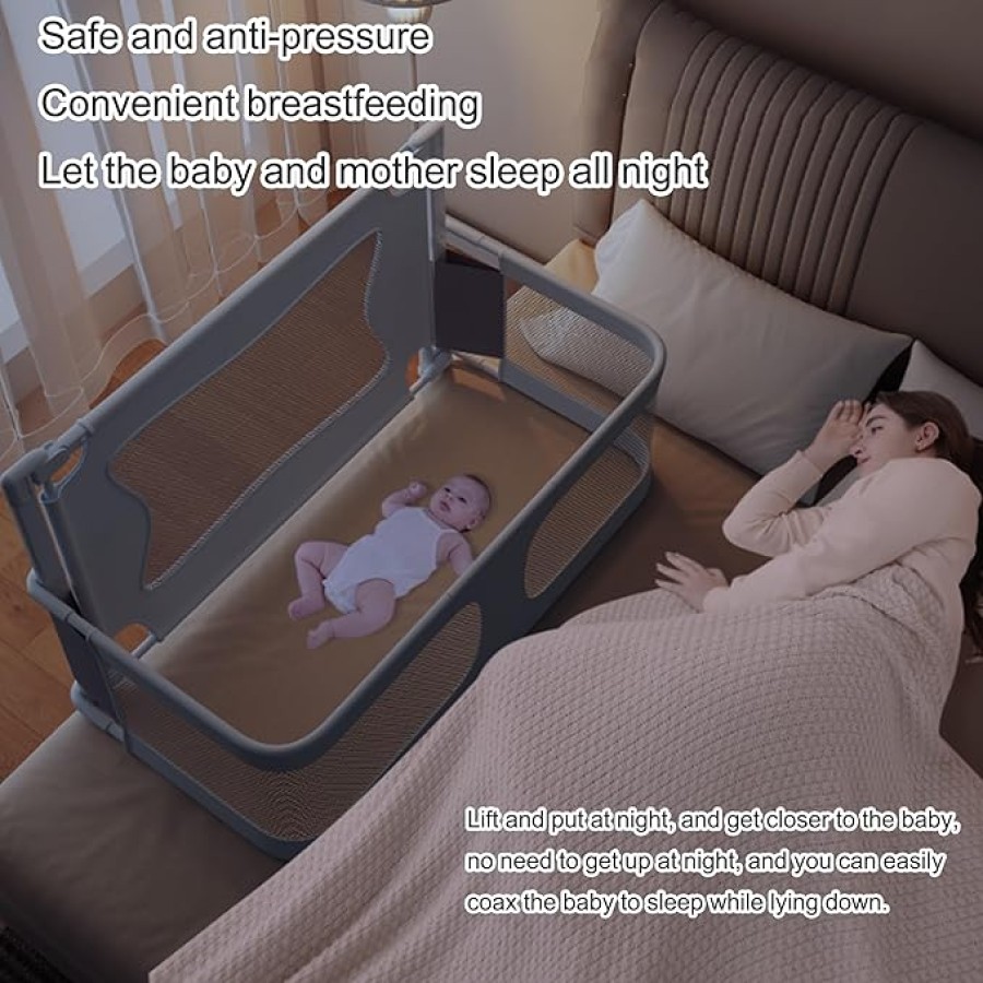 3-in-1 Foldable Crib & Bedside Bassinet 3-in-1 Foldable Crib & Bedside Bassinet