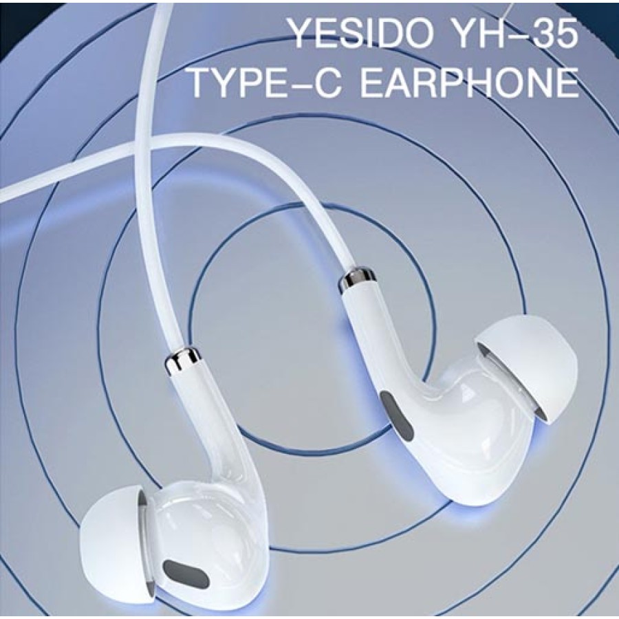 Yesido Type-C Heavy Bass Noise Cancelling Sensitivity Earphones